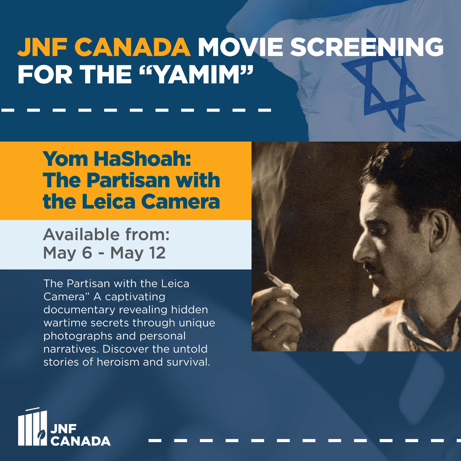 JNF Canada Movie Screening for Yom HaShoah JNF Canada Movie Screening for Yom HaShoah